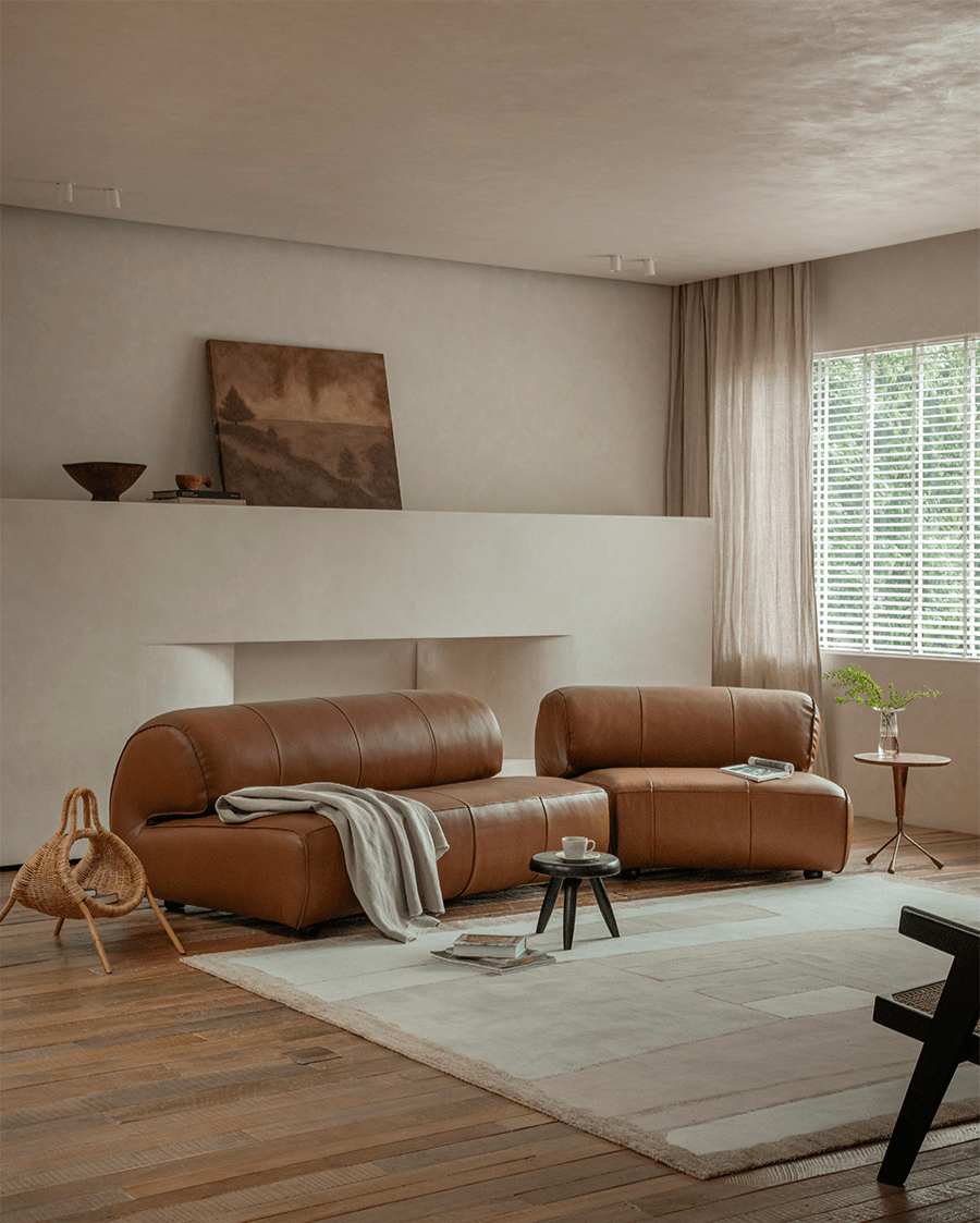 Wave Nappa Ledersofa