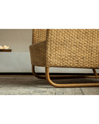 Schlitten-Loungesessel aus Rattan