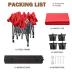 ABCCANOPY Robustes, einfach aufzubauendes Pop-up-Pavillonzelt für den Außenbereich