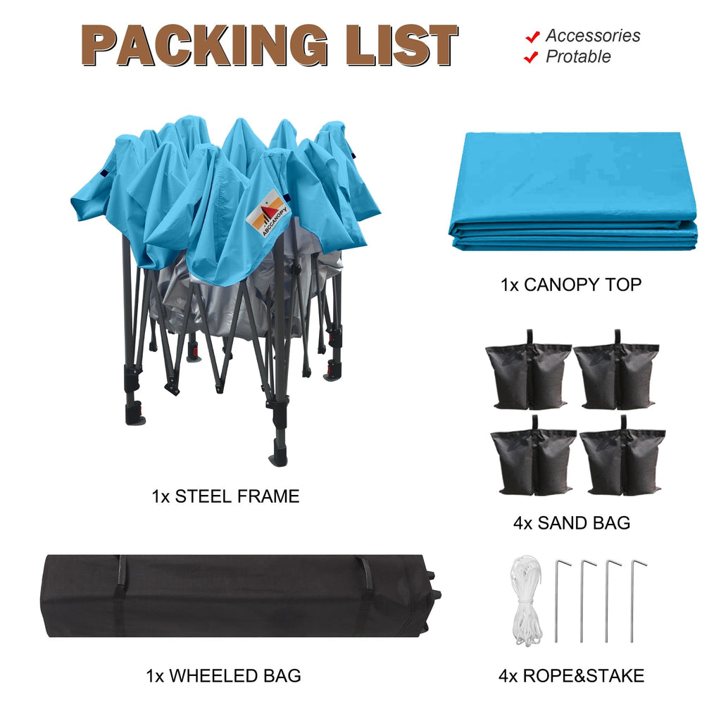 ABCCANOPY Robustes, einfach aufzubauendes Pop-up-Pavillonzelt für den Außenbereich