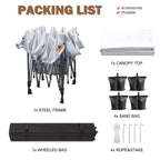 ABCCANOPY Robustes, einfach aufzubauendes Pop-up-Pavillonzelt für den Außenbereich