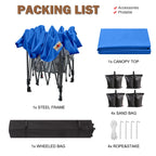 ABCCANOPY Robustes, einfach aufzubauendes Pop-up-Pavillonzelt für den Außenbereich