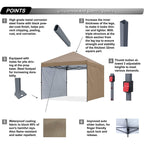 ABCCANOPY Robustes, einfach aufzubauendes Pop-up-Pavillonzelt für den Außenbereich
