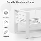 AECOJOY 7-teiliges Aluminium-Gartenmöbelset, Outdoor-Sitzgruppe