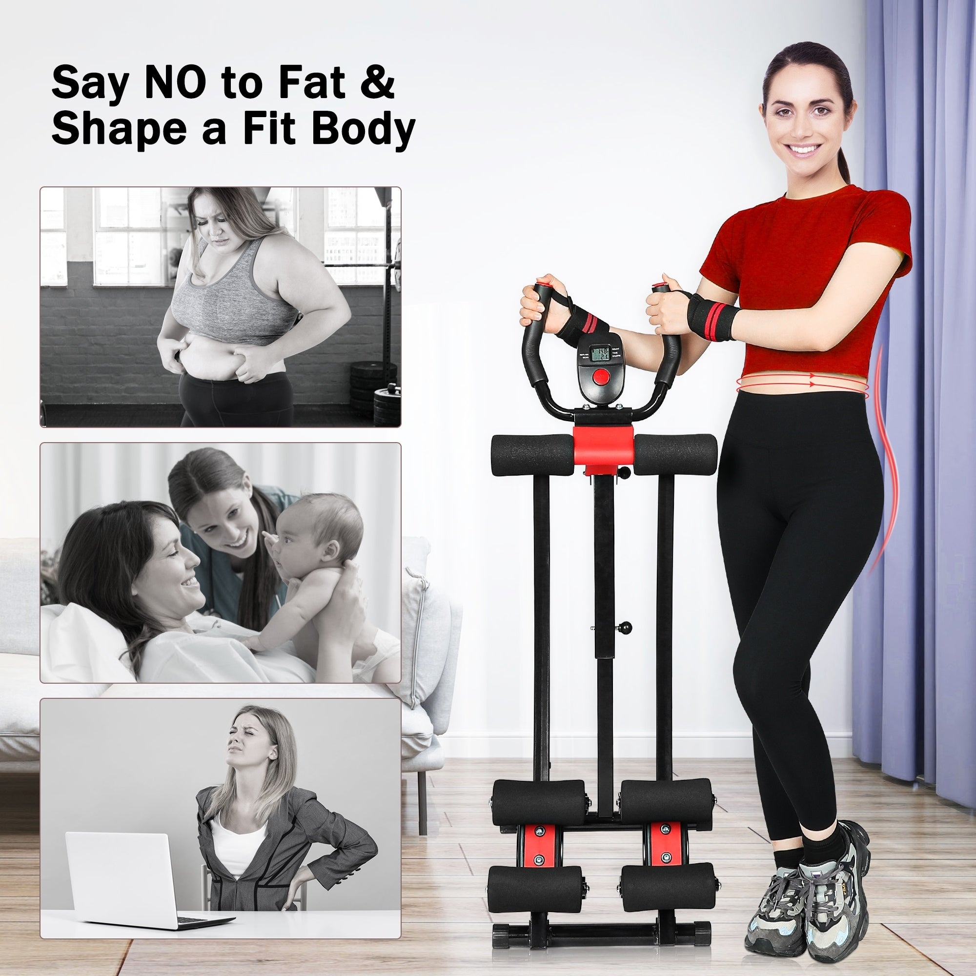 Ab Machine Faltbarer Bauchmuskeltrainer für das Heim-Fitnessstudio