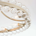 Elvira 8-flammige, halbeinbaufähige Kristallleuchte im Wagenrad-Design