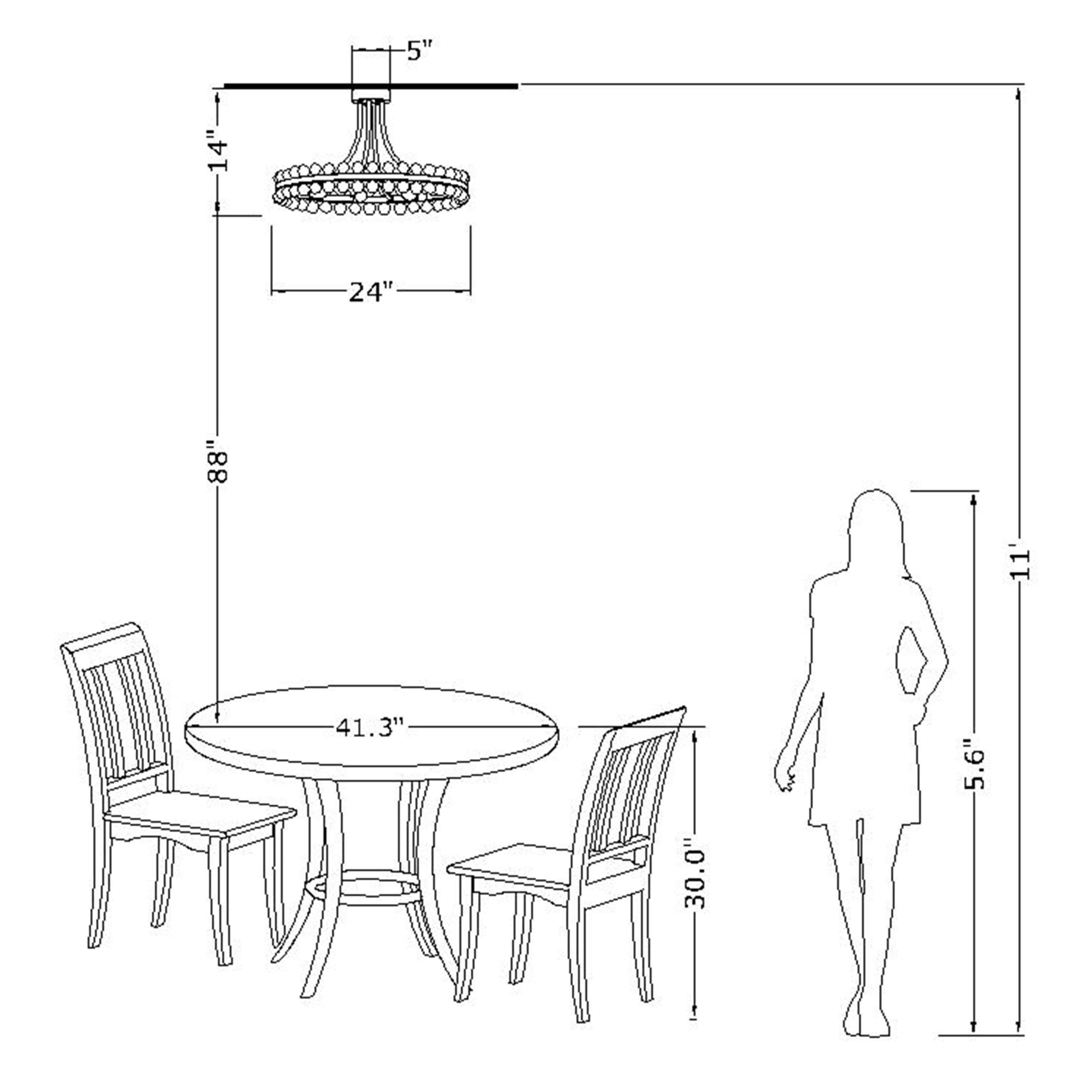 Elvira 8-flammige, halbeinbaufähige Kristallleuchte im Wagenrad-Design