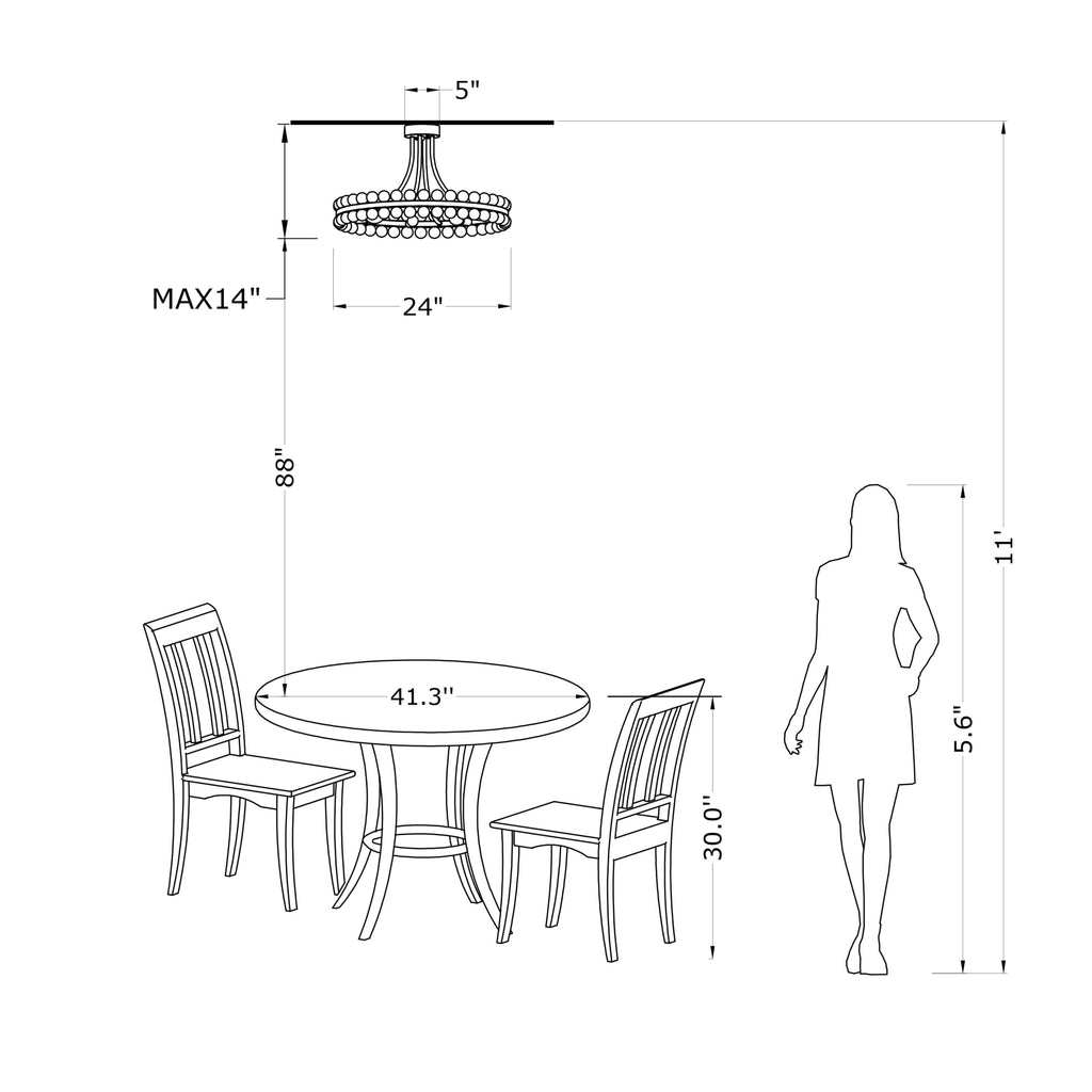 Elvira 8-flammige, halbeinbaufähige Kristallleuchte im Wagenrad-Design