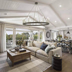 Acroma 12-flammiger Landhaus-Kronleuchter im Wagenrad-Design (40 Zoll) mit UL-Zertifizierung – 40 Zoll Durchmesser x 138 Zoll Höhe