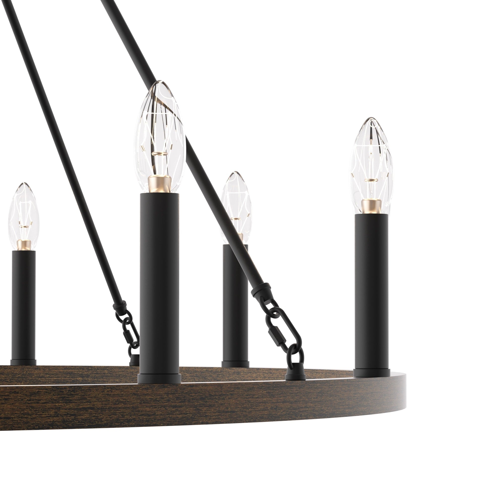 Acroma 12-flammiger Landhaus-Kronleuchter im Wagenrad-Design (40 Zoll) mit UL-Zertifizierung – 40 Zoll Durchmesser x 138 Zoll Höhe