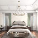 Acroma 12-flammiger Landhaus-Kronleuchter im Wagenrad-Design (40 Zoll) mit UL-Zertifizierung – 40 Zoll Durchmesser x 138 Zoll Höhe