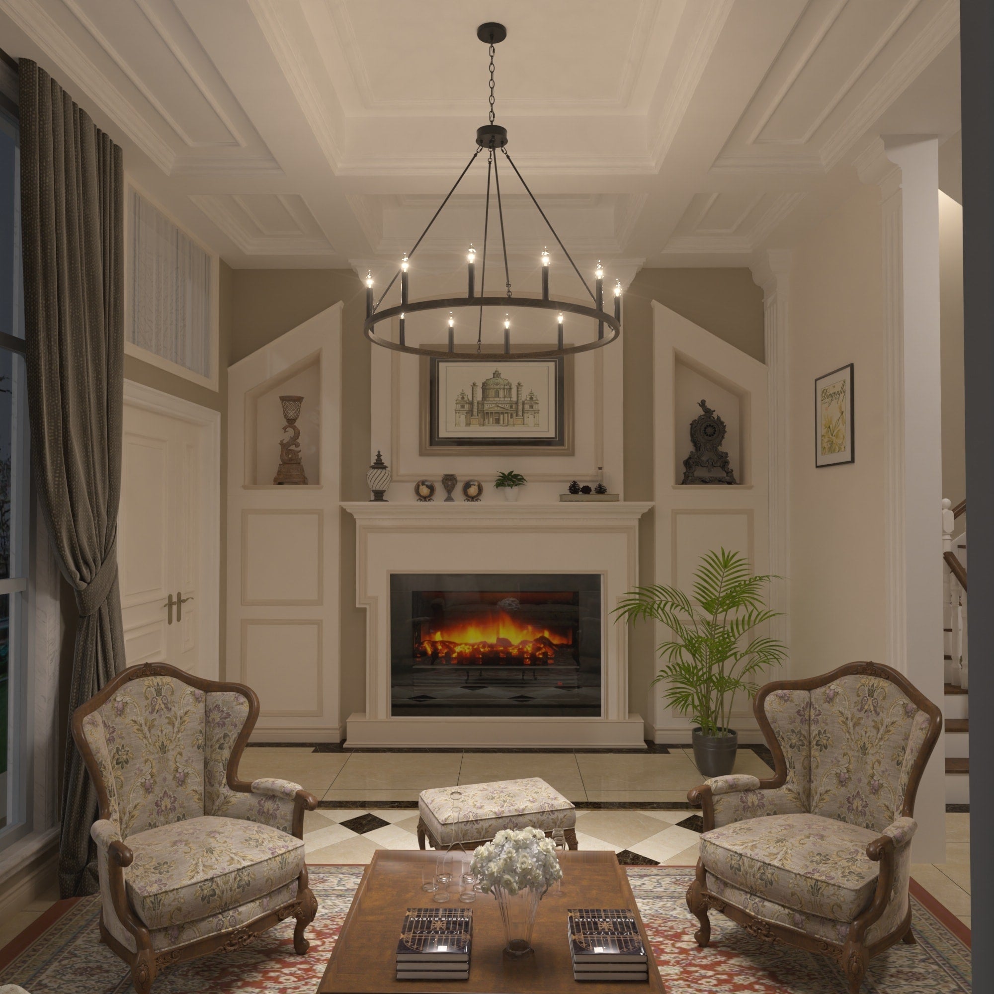 Acroma 12-flammiger Landhaus-Kronleuchter im Wagenrad-Design (40 Zoll) mit UL-Zertifizierung – 40 Zoll Durchmesser x 138 Zoll Höhe