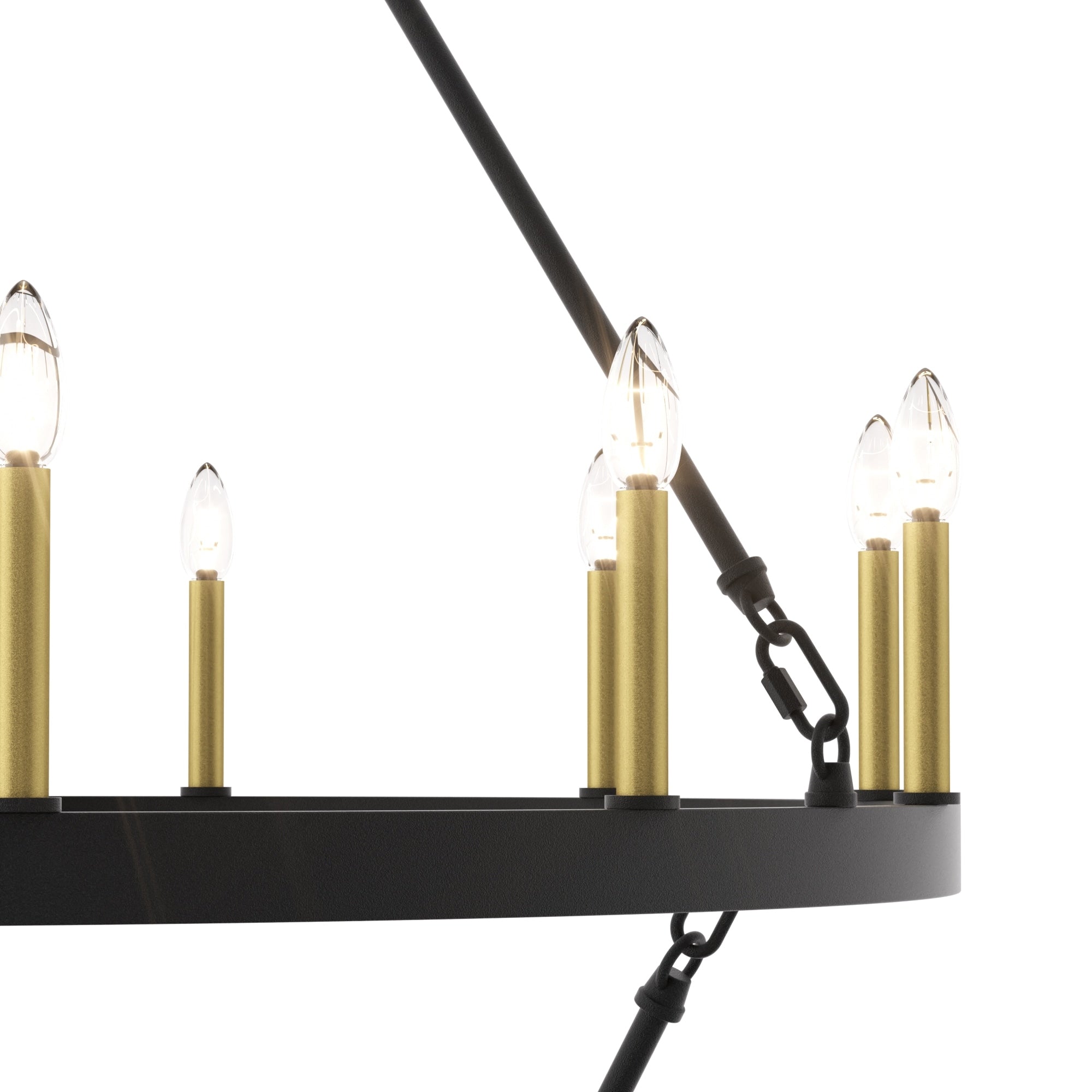 Acroma 20-flammiger Kronleuchter im modernen Landhausstil, 40 Zoll Durchmesser, rundes Wagenrad-Design, UL-zertifiziert