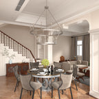 Acroma 20-flammiger Kronleuchter im modernen Landhausstil, 40 Zoll Durchmesser, rundes Wagenrad-Design, UL-zertifiziert