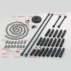 Acroma 20-flammiger Kronleuchter im modernen Landhausstil, 40 Zoll Durchmesser, rundes Wagenrad-Design, UL-zertifiziert