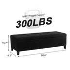 Adeco 50 Aufbewahrungshockerbank aus Kunstleder