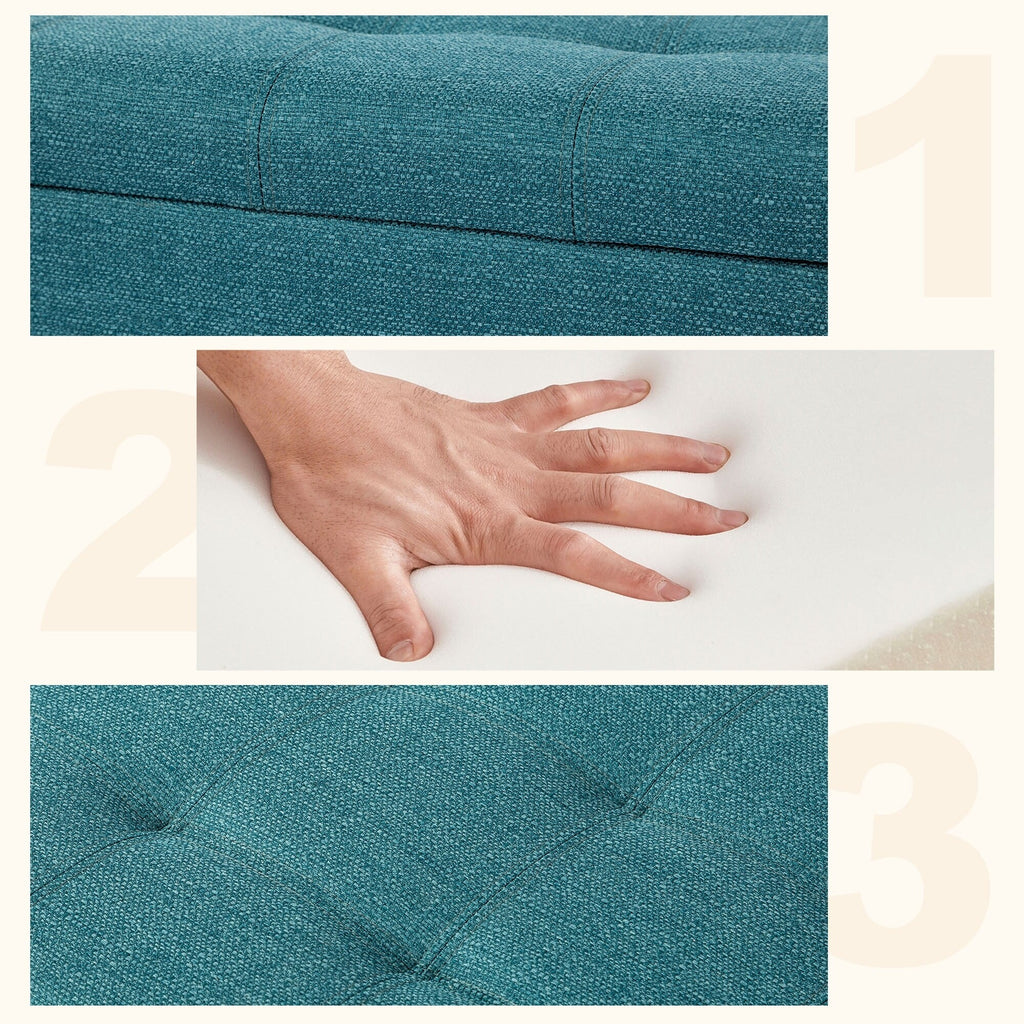 Adeco 50 Aufbewahrungshockerbank aus Kunstleder