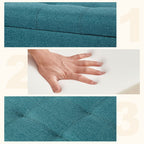 Adeco 50 Aufbewahrungshockerbank aus Kunstleder