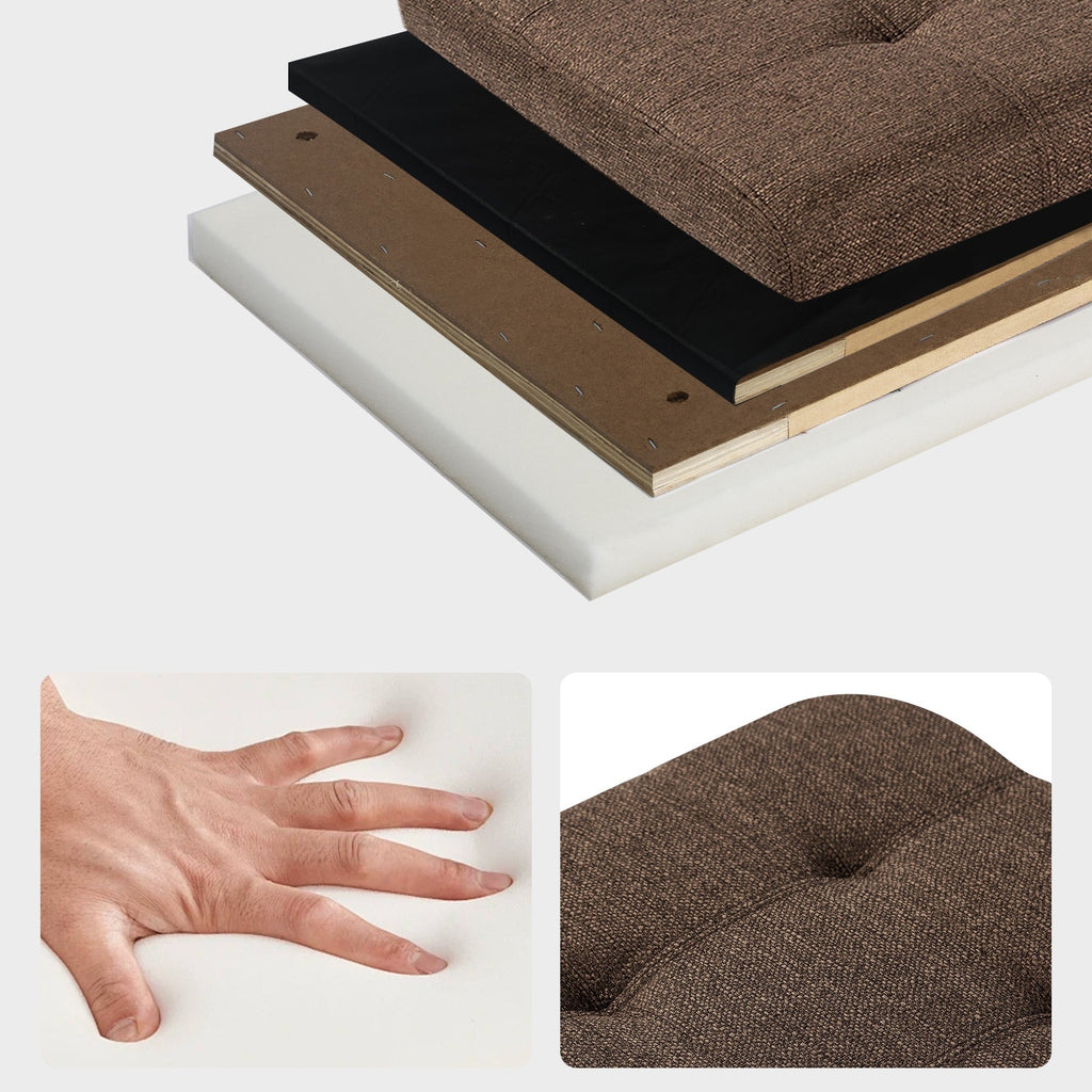 Adeco 50 Aufbewahrungshockerbank aus Kunstleder