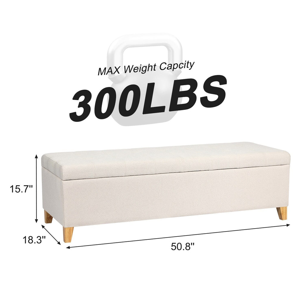 Adeco 50 Aufbewahrungshockerbank aus Kunstleder