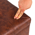 Adeco 50 Aufbewahrungshockerbank aus Kunstleder