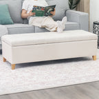 Adeco 50 Aufbewahrungshockerbank aus Kunstleder