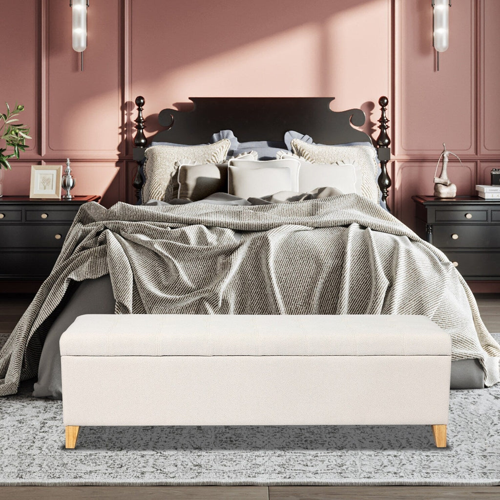 Adeco 50 Aufbewahrungshockerbank aus Kunstleder