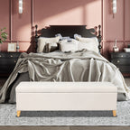 Adeco 50 Aufbewahrungshockerbank aus Kunstleder