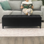 Adeco 50 Aufbewahrungshockerbank aus Kunstleder