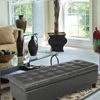 Adeco 50 Aufbewahrungshockerbank aus Kunstleder