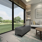 Adeco 50 Aufbewahrungshockerbank aus Kunstleder