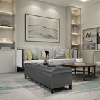 Adeco 50 Aufbewahrungshockerbank aus Kunstleder