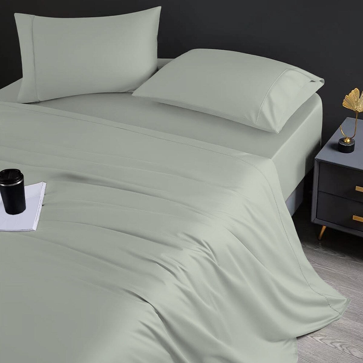 Aireolux Bettwäsche-Set aus ägyptischer Baumwolle mit 1000 Fäden pro Zoll – ultraweich und seidig.