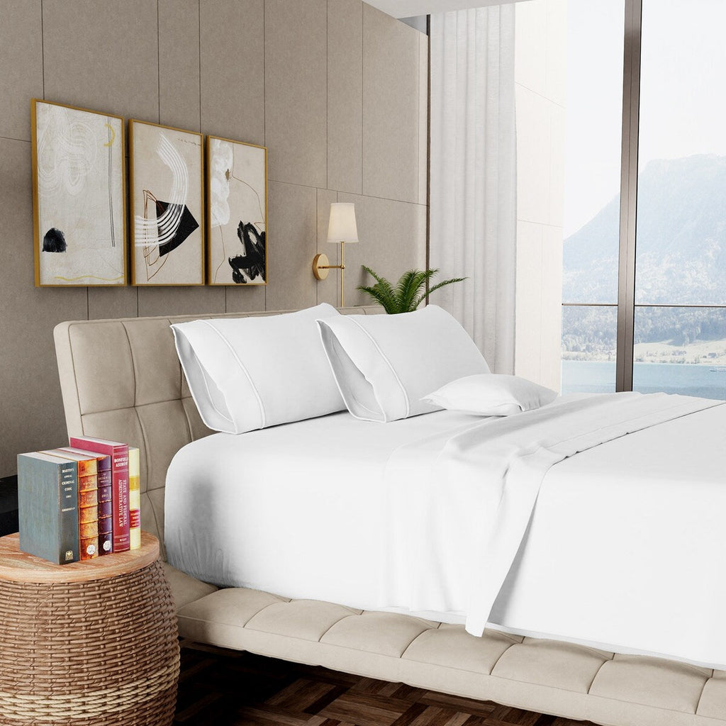 Aireolux Bettwäsche-Set aus ägyptischer Baumwolle mit 1000 Fäden pro Zoll – ultraweich und seidig.