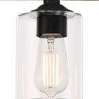 Allegray 52-Zoll-Bauernhaus-7-flammiger linearer Kronleuchter, rechteckige Kücheninsel-Pendelleuchte