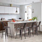 Andeworld Barhocker im Landhausstil, 4er-Set Barhocker in Tresenhöhe