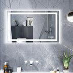 Antibeschlag-Badezimmerspiegel mit RGB-Hintergrundbeleuchtung und LED-Frontbeleuchtung