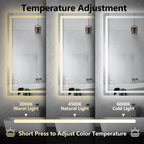 Antibeschlag-Badezimmerspiegel mit RGB-Hintergrundbeleuchtung und LED-Frontbeleuchtung