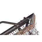 Rechteckige Kücheninselleuchte mit 6 Leuchten und Kristallanhänger in Antikbronze – Antikbronze