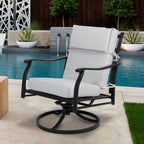 Aoodor Terrassen-Hochlehnen-Stuhlkissen-Set, 4-teilig, 46 x 21 x 4 Zoll (nur Kissen)