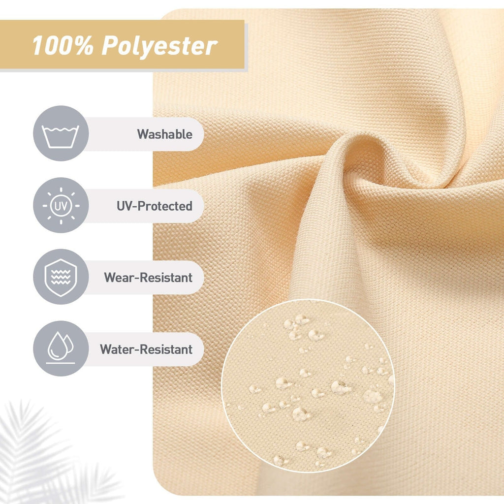 Aoodor Terrassen-Hochlehnen-Stuhlkissen-Set, 4-teilig, 46 x 21 x 4 Zoll (nur Kissen)