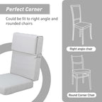 Aoodor Terrassen-Hochlehnen-Stuhlkissen-Set, 4-teilig, 46 x 21 x 4 Zoll (nur Kissen)