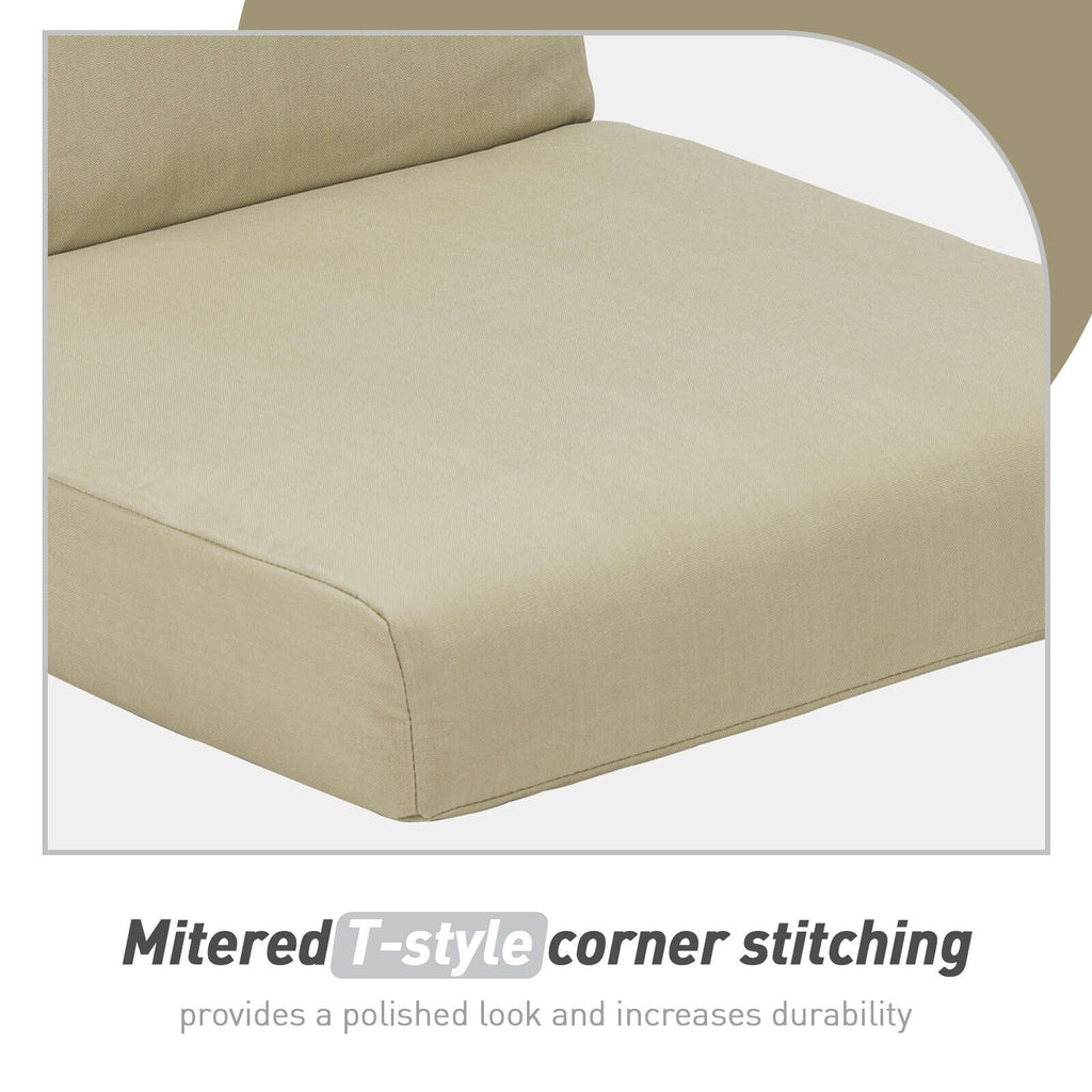 Aoodor Terrassen-Hochlehnen-Stuhlkissen-Set, 4-teilig, 46 x 21 x 4 Zoll (nur Kissen)