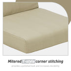 Aoodor Terrassen-Hochlehnen-Stuhlkissen-Set, 4-teilig, 46 x 21 x 4 Zoll (nur Kissen)