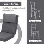 Aoodor Terrassen-Hochlehnen-Stuhlkissen-Set, 4-teilig, 46 x 21 x 4 Zoll (nur Kissen)