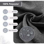 Aoodor Terrassen-Hochlehnen-Stuhlkissen-Set, 4-teilig, 46 x 21 x 4 Zoll (nur Kissen)