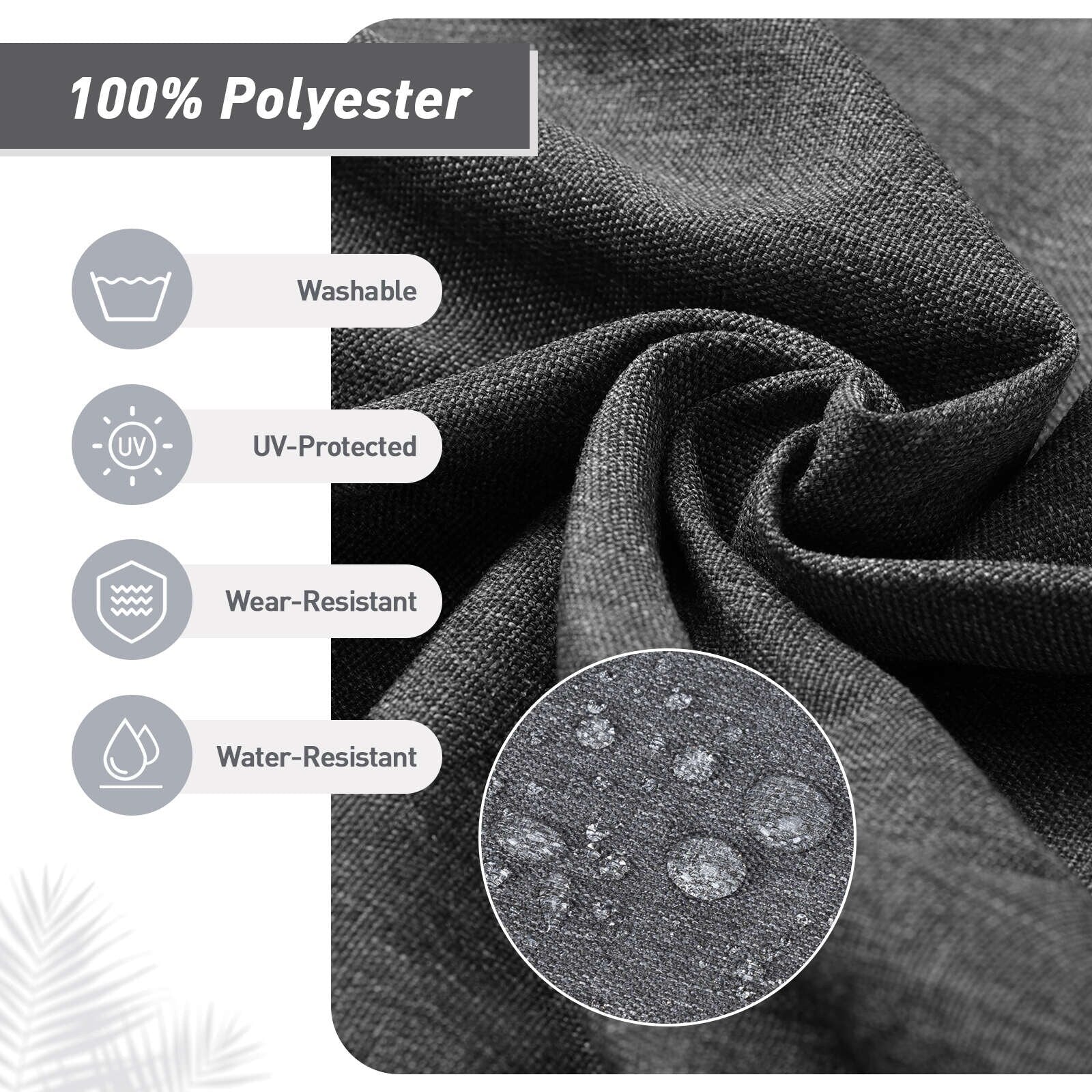 Aoodor Terrassen-Hochlehnen-Stuhlkissen-Set, 4-teilig, 46 x 21 x 4 Zoll (nur Kissen)