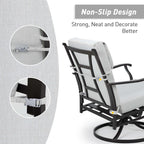 Aoodor Terrassen-Hochlehnen-Stuhlkissen-Set, 4-teilig, 46 x 21 x 4 Zoll (nur Kissen)