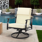 Aoodor Terrassen-Hochlehnen-Stuhlkissen-Set, 4-teilig, 46 x 21 x 4 Zoll (nur Kissen)