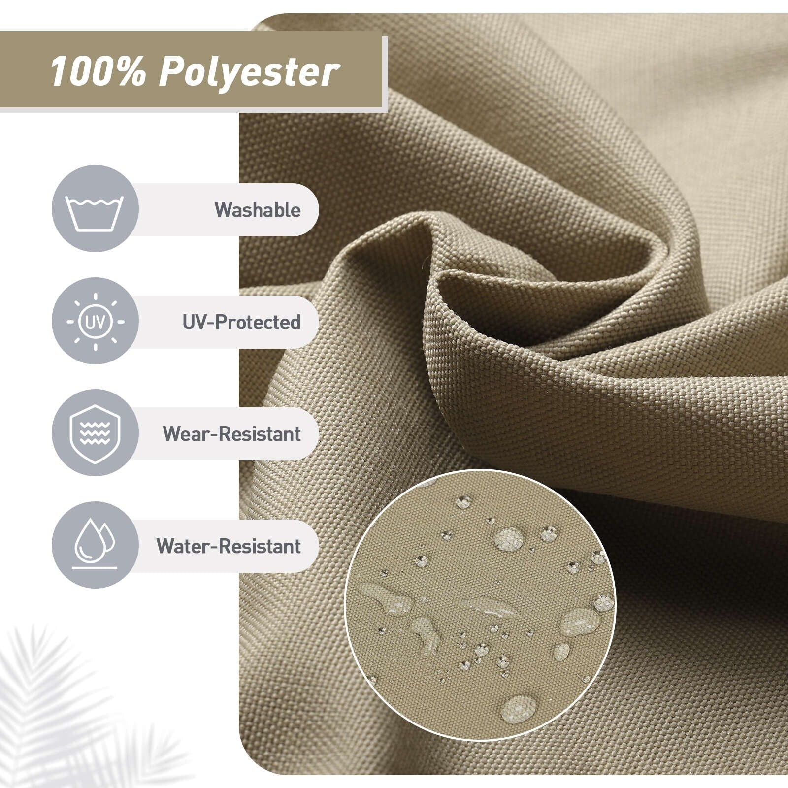 Aoodor Terrassen-Hochlehnen-Stuhlkissen-Set, 4-teilig, 46 x 21 x 4 Zoll (nur Kissen)